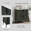 Bathroom Vanity With Ceramic Sink, Fluted Design