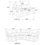 Salerno - Upholstered Power Reclining Sectional Sofa - Dark Gray