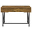 Avon - 2 Piece Computer Desk And Bookcase With 3 Drawers - Rustic Brown