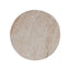 Modern Concrete Side Table With Travertine, Indoor / Outdoor Use - Beige