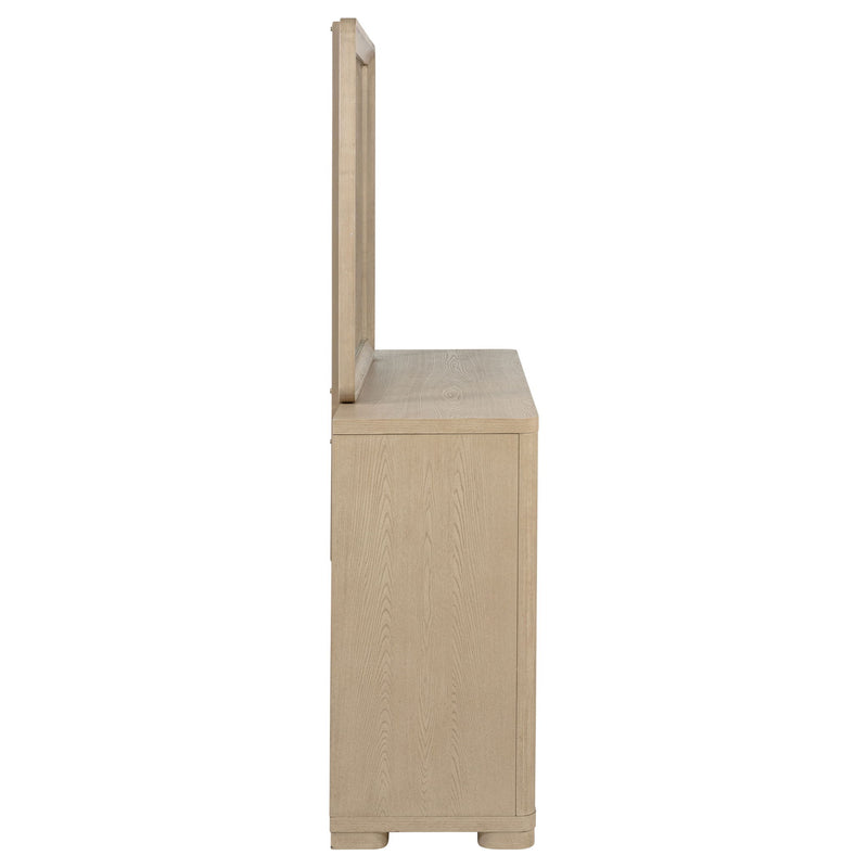 Mirador - 6 Drawer Dresser And Mirror Set - Light Oak