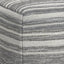 Carina - Square Woven Pouf - Black White