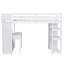 Loft Bed With Storage Drawers, Desk And Stairs With Shelves