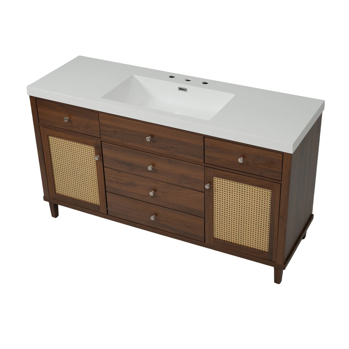 Bathroom Vanity With Sink, 5 Legs, Soft Close Drawers