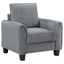 Dixon - Upholstered Rolled Arm Accent Chair - Gray