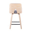 Stella - Contemporary Fixed Height Counter Stool With Swivel Square Footrest (Set of 2)
