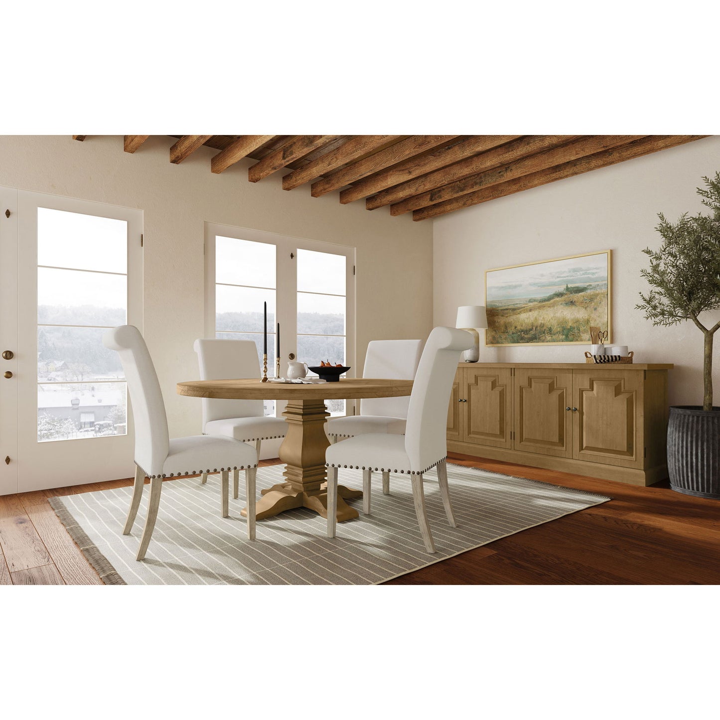 Rhea - Round Dining Table - Rustic