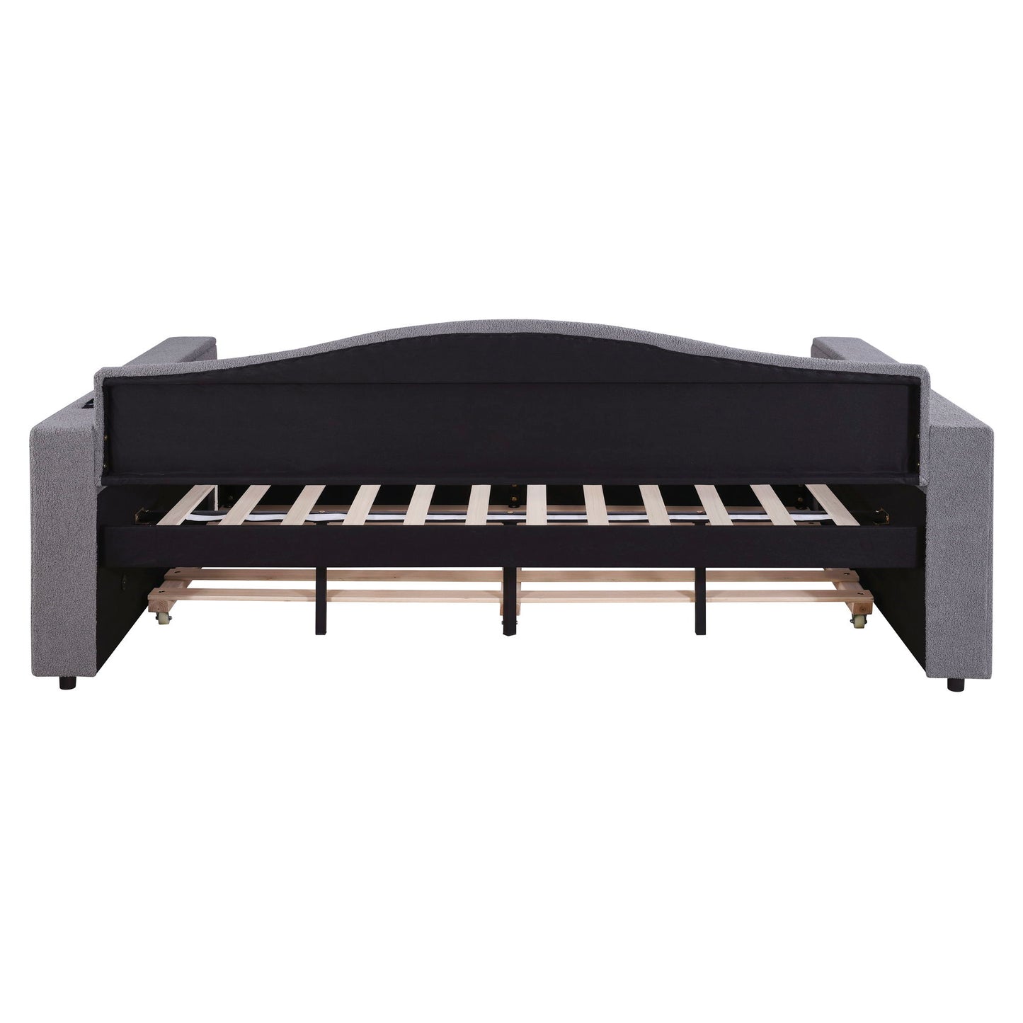 Upholstered Daybed With Storage Armrests, Trundle And Latest Integrated tooth Audio System