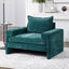 Upholstered Accent Chair With Wide Armrests And Ergonomic Back Support