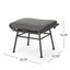 Outdoor Modern Boho Wicker Ottoman With Cushions (Set of 2)