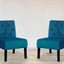 Reese - Living Room Armless Button Tufted Pattern Accent Chair (Set of 2)