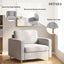 Accent Chair Upholstered Single Sofa With Square Arms, Sewn Pillow Back For Living Room