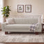 Modern Loveseat Sofa, 2 Seater With Square Arms For Living Room