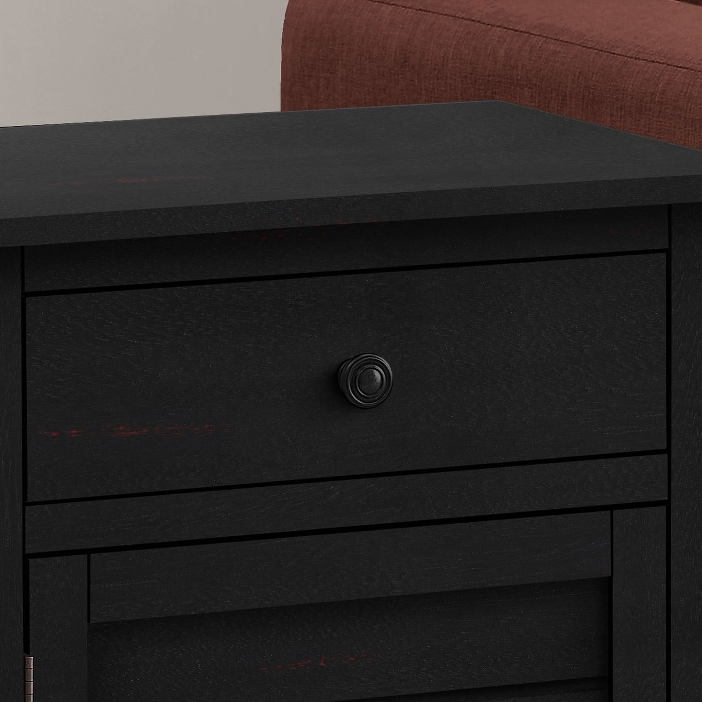Accent Nightstand, Storage Drawer, Transitional