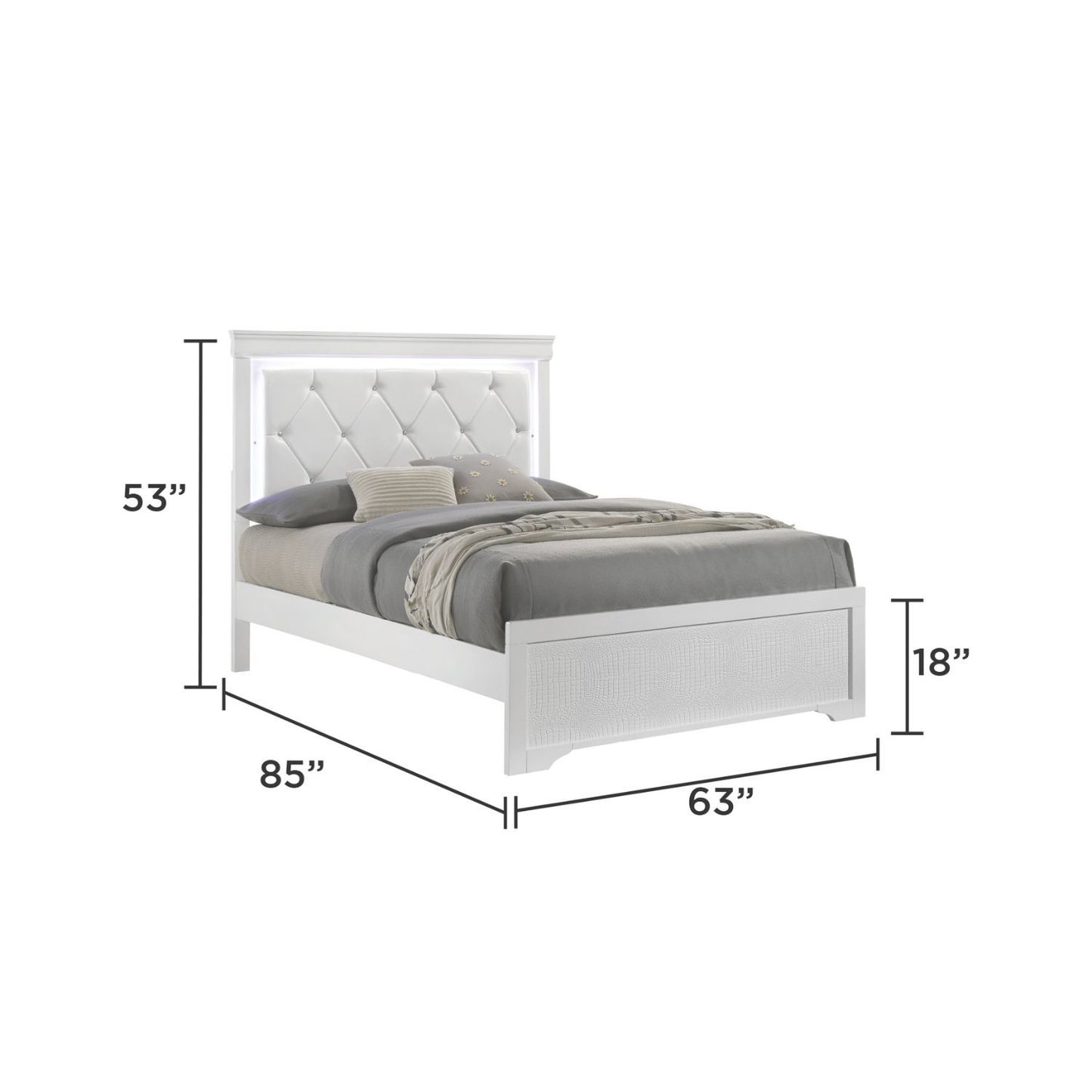 Blaze - Bedroom Set With LED Headboard