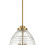Ember - 3 Candle Lights Chain Pendant - Clear / Gold