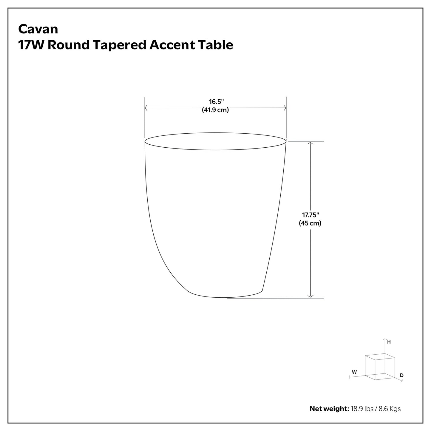 Cavan - Cast Aluminum Side Table - Antique Brass