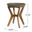 Yukon - Contemporary Side Table With Lightweight Concrete Top And Acacia Wood Frame - Gray