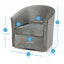 Eden - Swivel Chair With Upholstery And Hardwood Frame