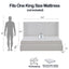 Carmen - King Size Upholstered Wingback Bed - White