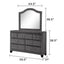 Sophia - Tufted Mirror - Gray