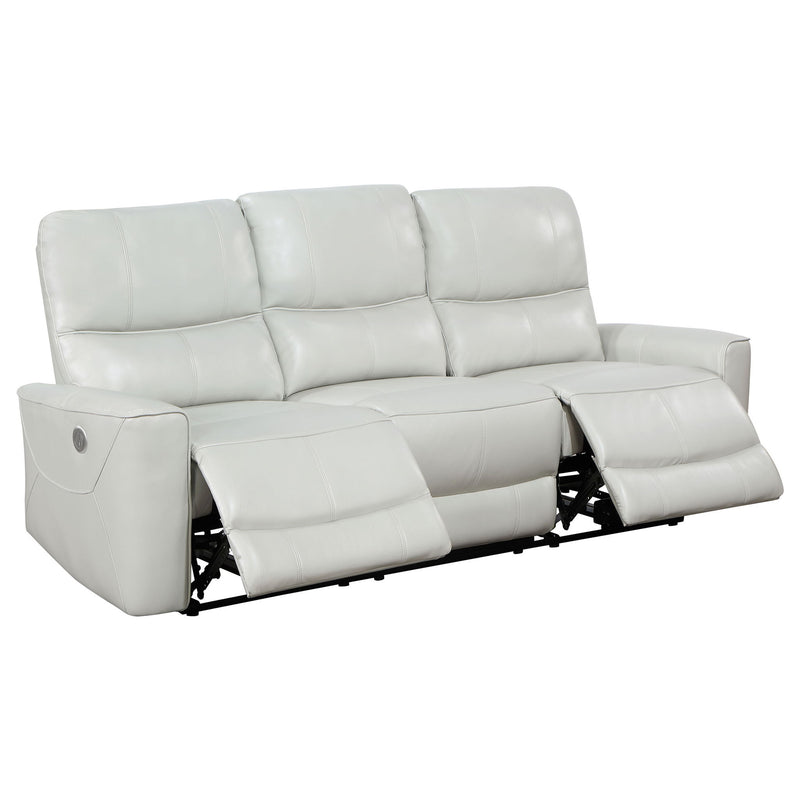 Amberly - 3 Piece Power Reclining Sofa Set - Light Gray
