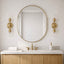 Reverie - Double Lights Bathroom Wall Sconce Over Mirror - Clear / Gold