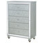 Arabesque - 5 Drawer Bedroom Chest - Silver