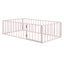 Metal Floor Bed Frame With Fence And Door