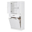 Modern Bathroom Storage Cabinet With Two Laundry Baskets, One Drawer, Adjustable Shelf