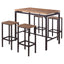 5 Piece Bar Set - Chestnut