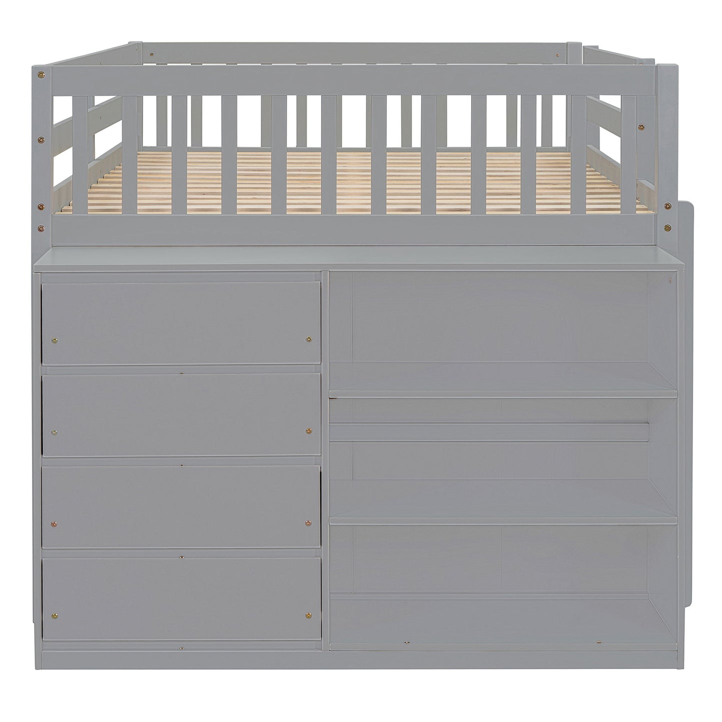 Bunk Bed With 4 Drawers And 3 Shelves