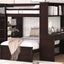 Loft Bed With A Twin Size Standalone Bed, Shelves, Desk, And Wardrobe