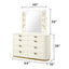 La Pierre - Rectangular Mirror With LED Lighting Panels - Beige