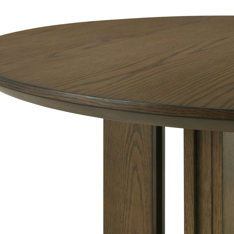 Crispin - Mesa de comedor a altura de barra redonda - Marrón