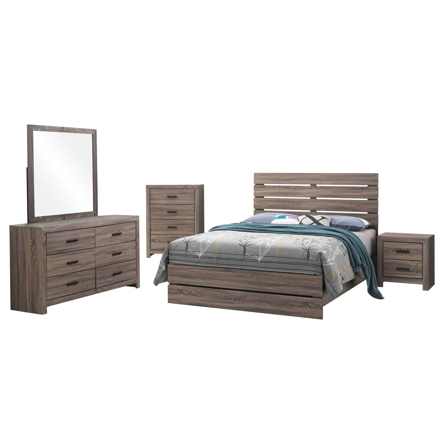 Geary - Slatted Headboard Panel Bedroom Set