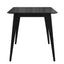 5 Piece Dining Set With 1 Table And 4 Upholstered Chairs - Black / Light Gray