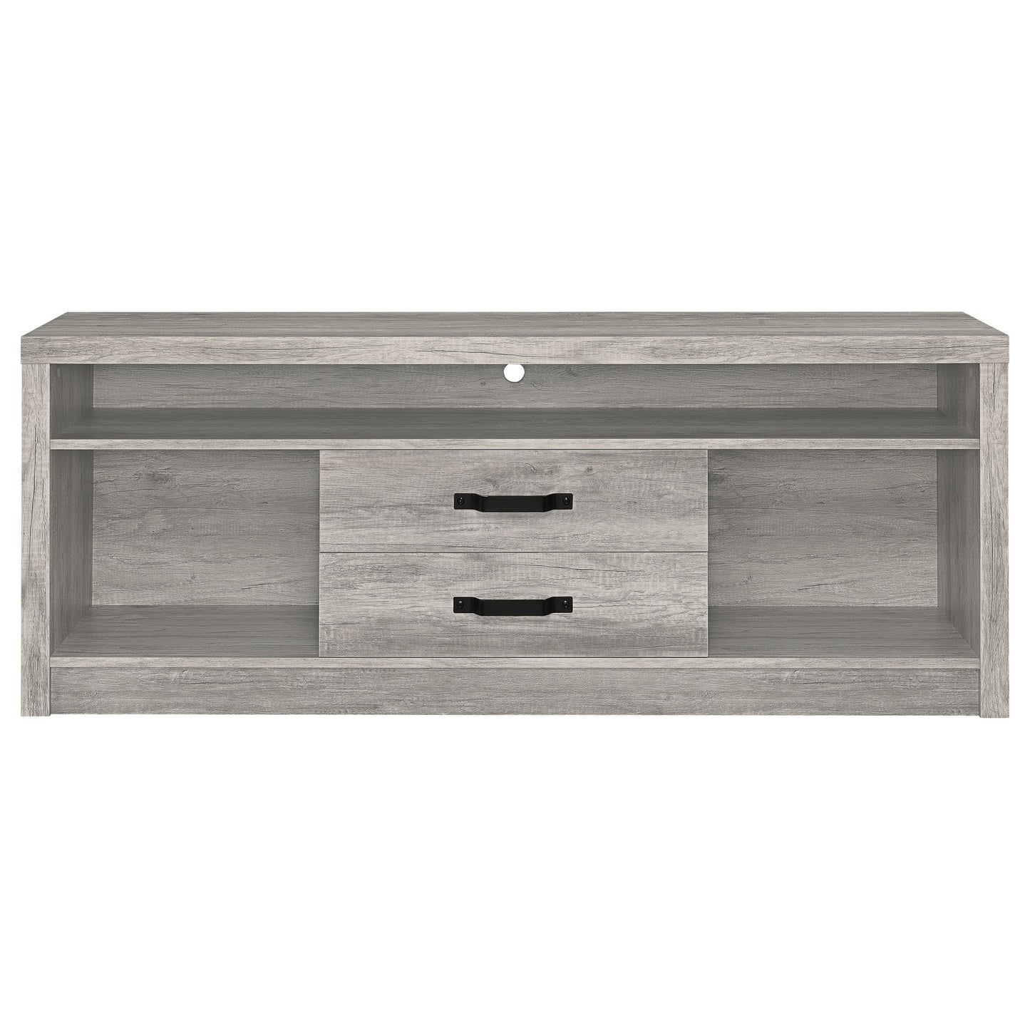Bergeron - 2 Drawer TV Stand - Driftwood