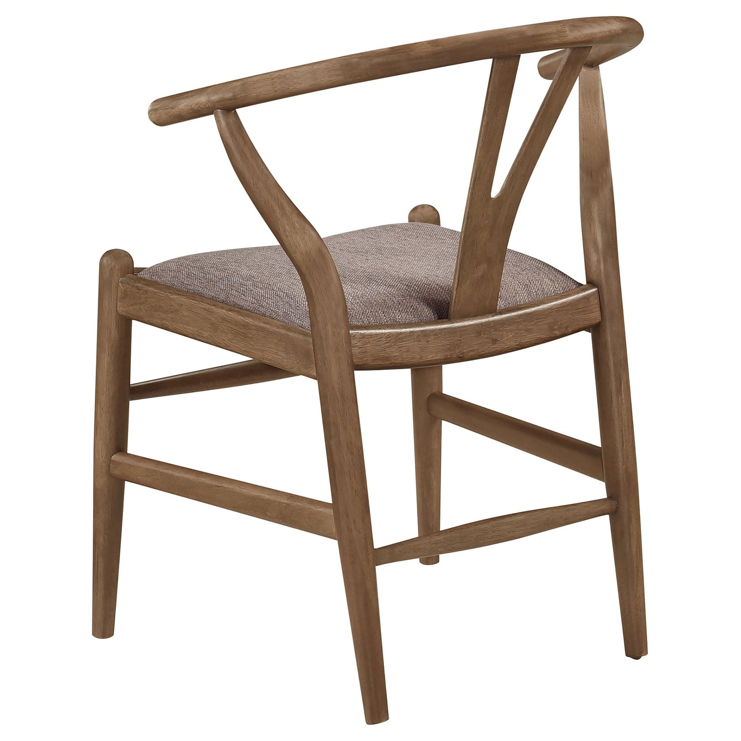 Guinea - 5 Piece Dining Set With Round Table And Upholstered Chairs - Walnut