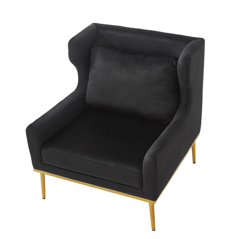 Elegant Curved Armrest Accent Armchair