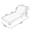 Chaise Lounge With 3 Fold Cushion Set, 3 Position Adjustable Backrest