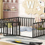 Metal Floor Bed Frame With Fence And Door