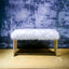 Bagley II - Bench Faux Fur - White / Gold