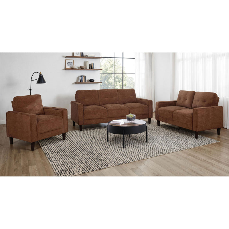 Heather - Track Arm Tufted Accent Chair - Rust