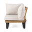 Sebastian - Hand Crafted 4 Piece Sofa Set With Water Resistant Cushions - Beige / Teak