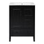 Retro Bathroom Vanity With Sink, Soft Closing Cabinet & Drawers