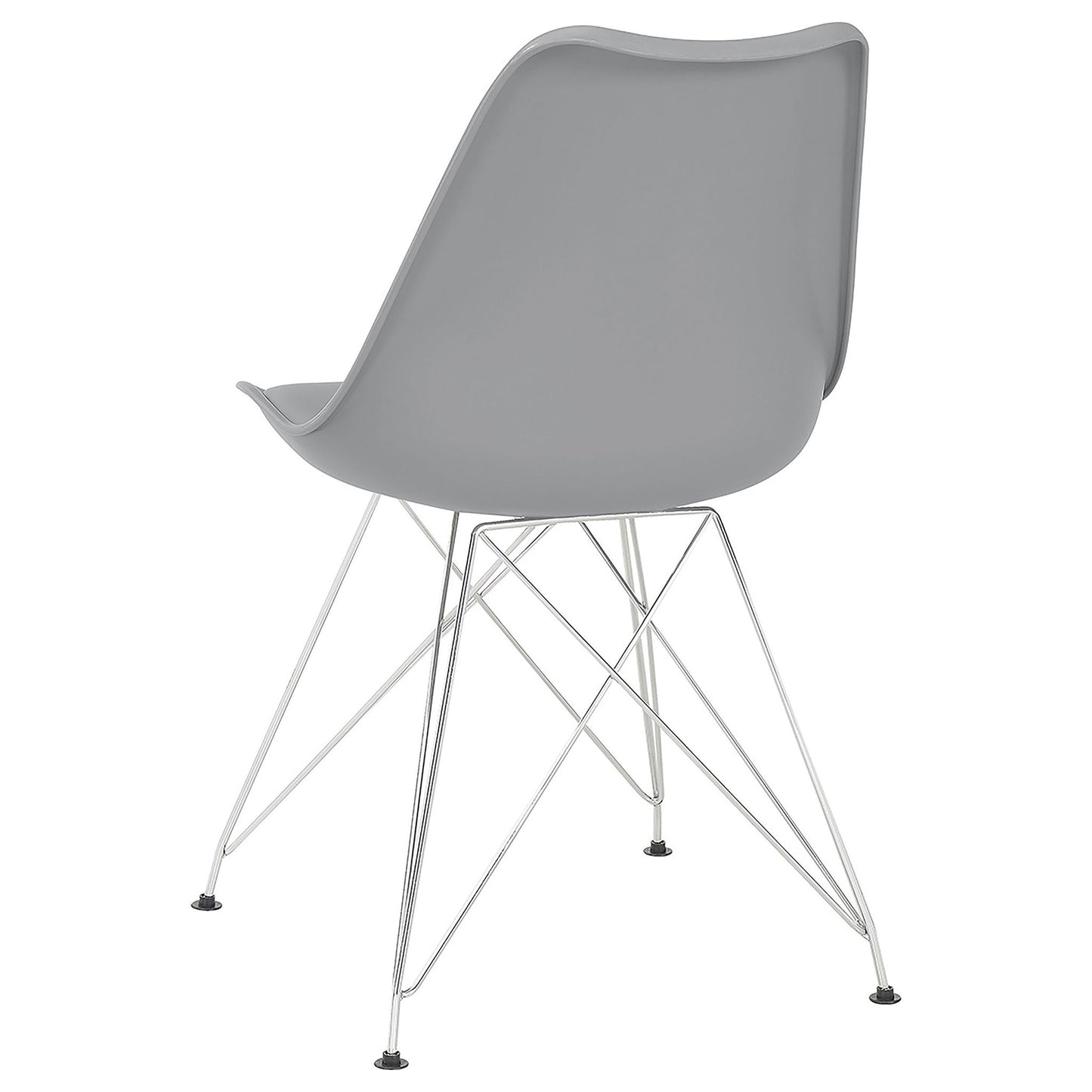 Padded Side Chair And Soft Upholstered Seat (Set of 2) - Gray