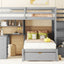 Bunk Bed With Desk, Drawers And Shelves