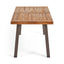 Della - Modern Industrial Dining Table With Acacia Wood Top - Teak