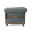 Fabric Upholstered Club Chair With Scrolled Tuxedo Arms